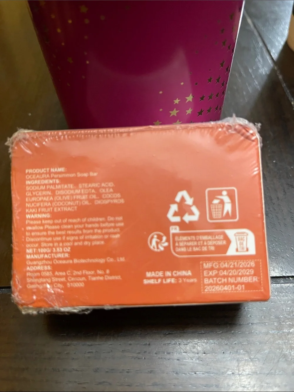 Persimmon Soap Bar - Deodorant Body Soap